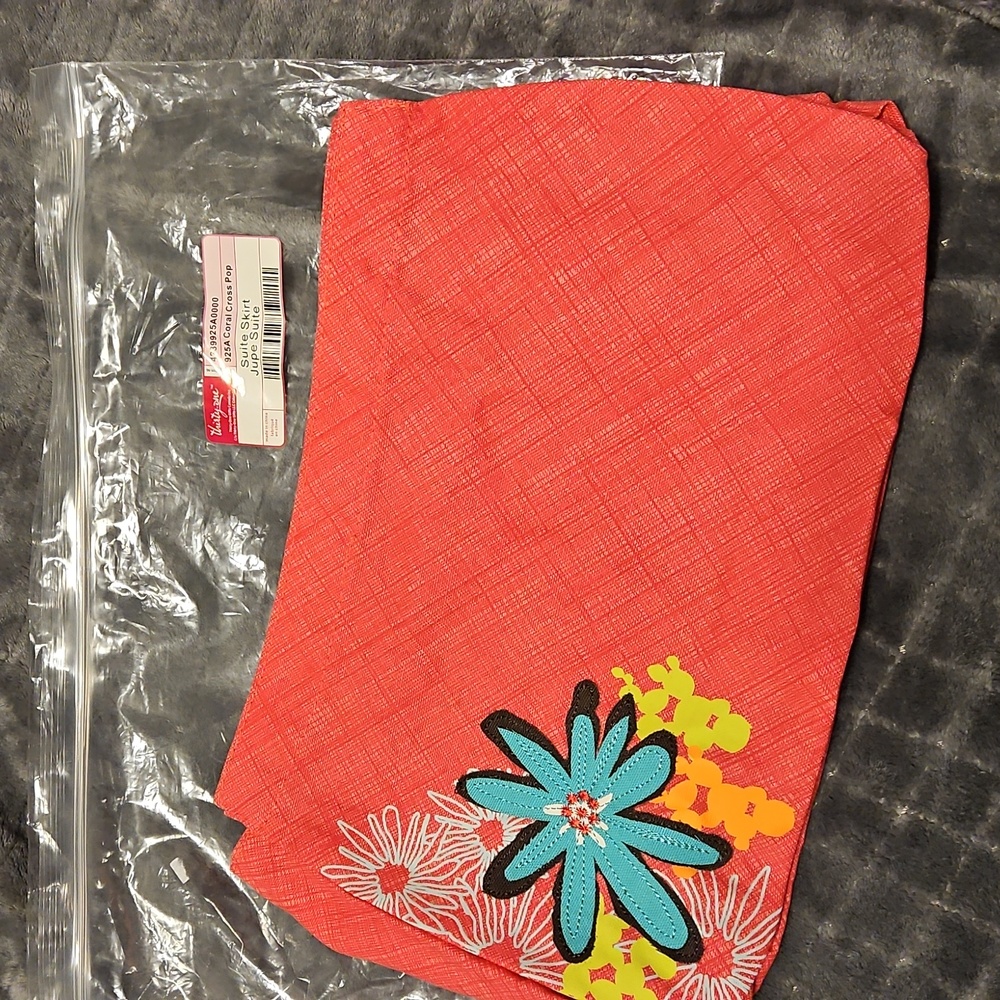 THIRTY ONE Coral Floral CROSS POP SUITE SKIRT JUPE SUITE.